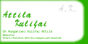 attila kulifai business card